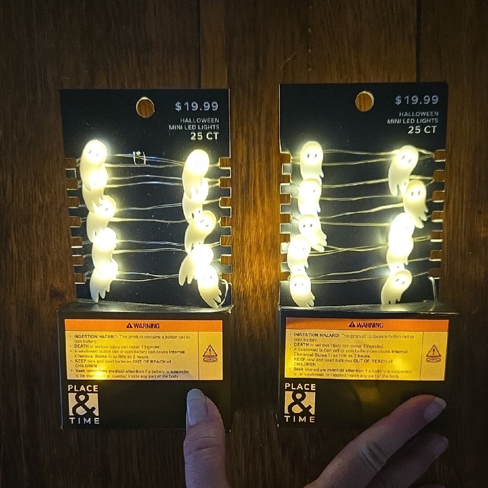 Halloween Ghost LED String Light Set Of 2 Boxes
